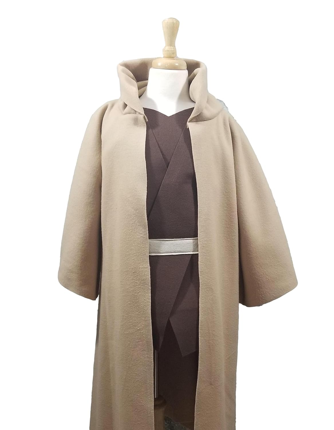 Deluxe Galaxy Wars Tan Hooded Robe Costume for Kids and Adults