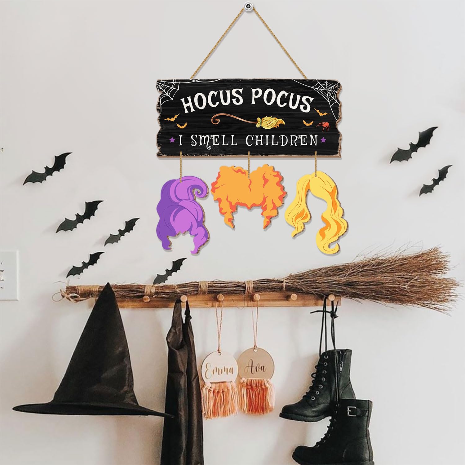 Hocus Pocus I Smell Children Wooden Door Sign