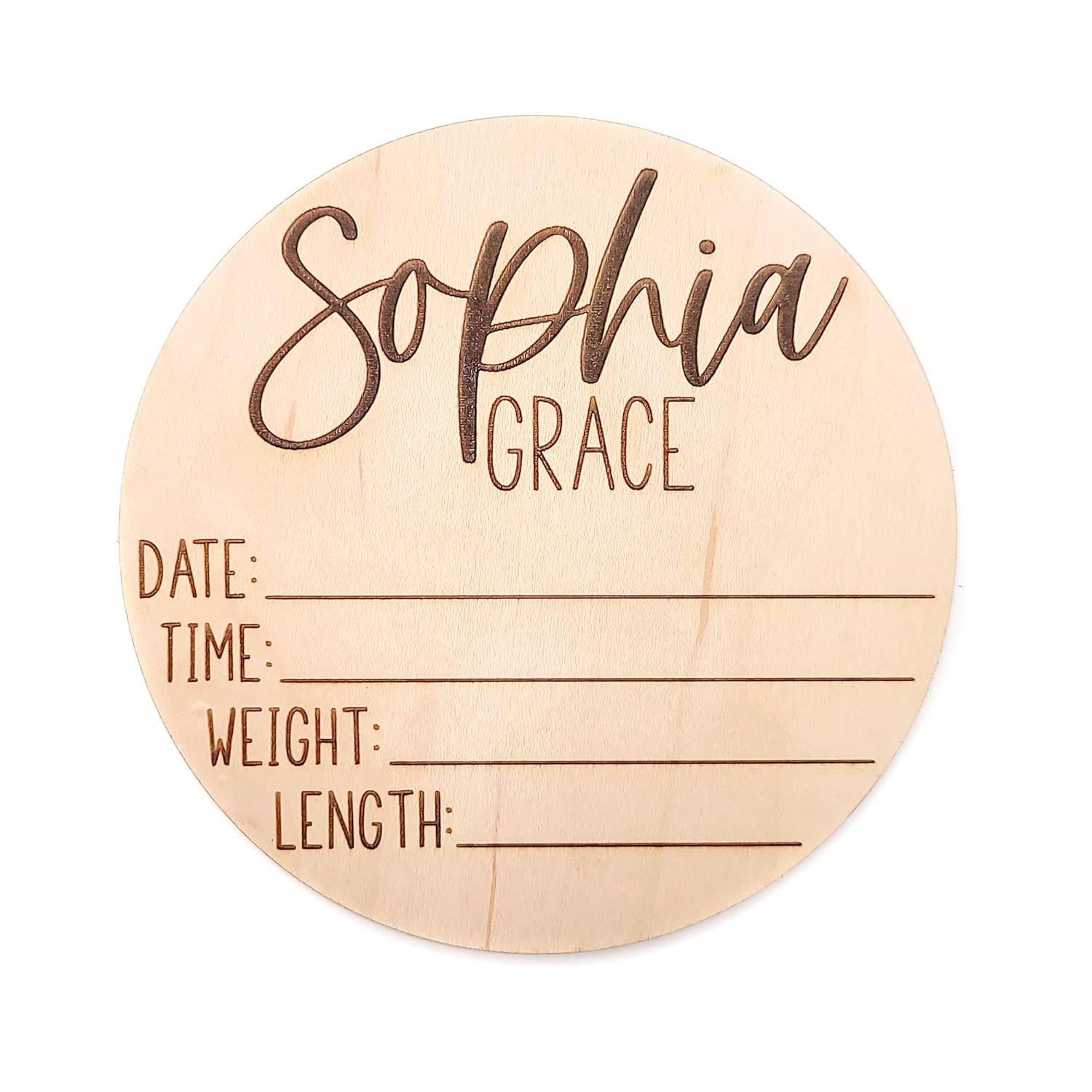 Glimmer Designs Newborn Announcement Sign for Hospital