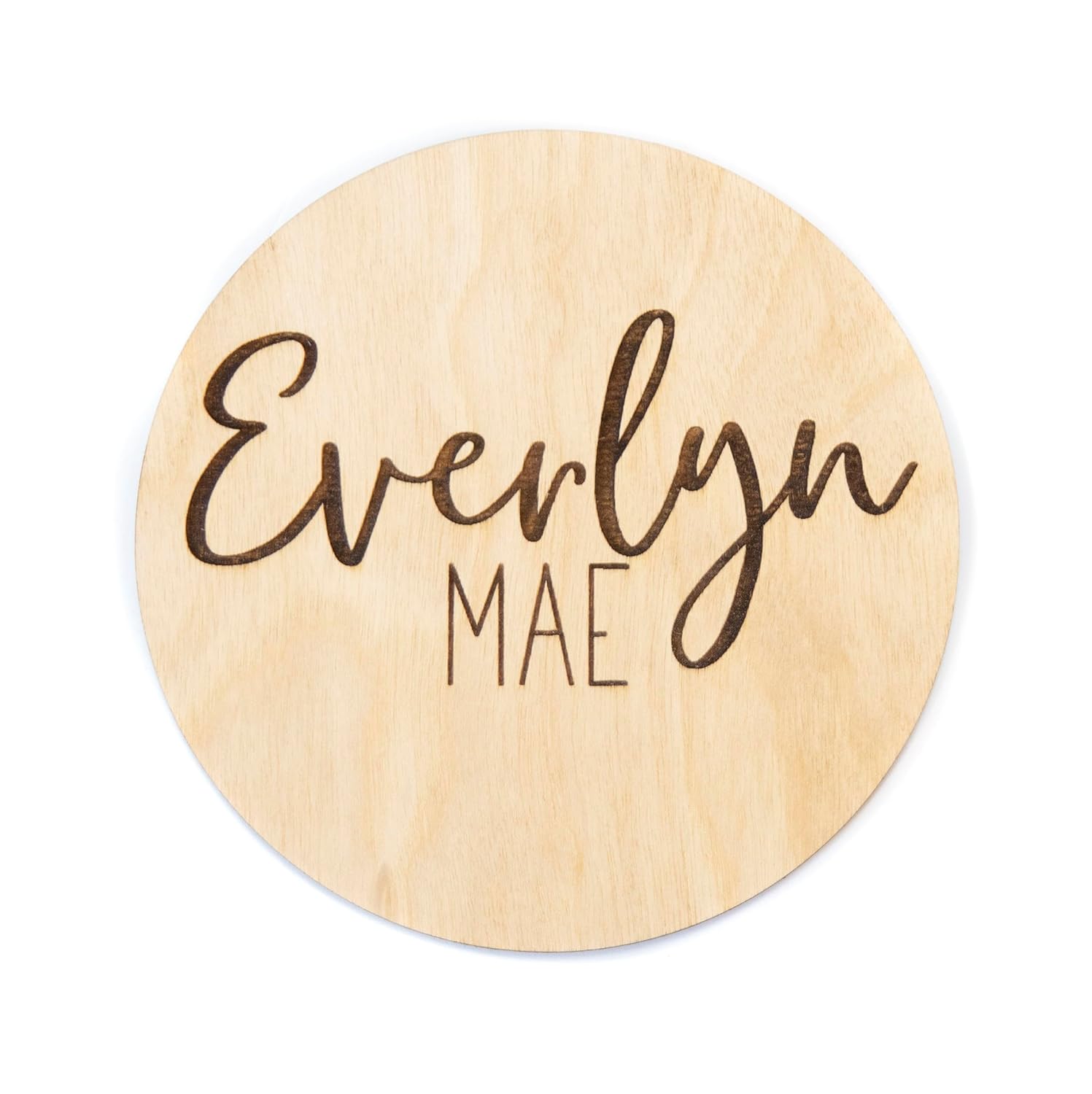 Personalized Wooden Baby Birth Announcement Sign 1