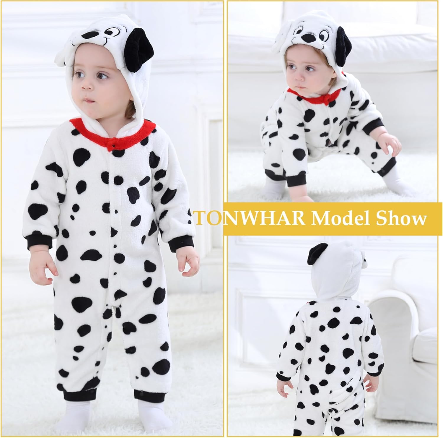 TONWHAR Winter Hooded Romper for Baby and Toddler