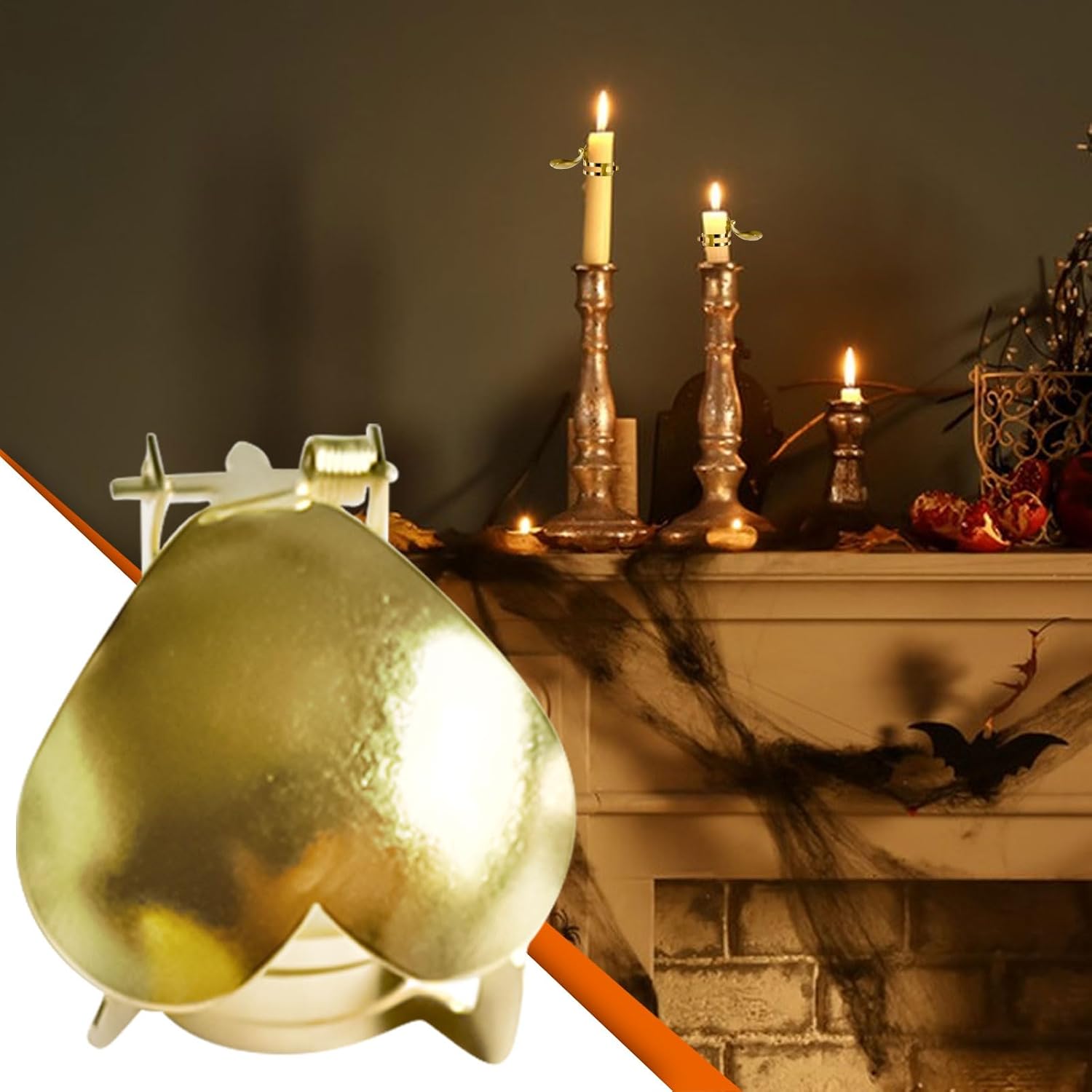 Aepiraza 12Pcs Automatic Candle Snuffer Kit with Gold Heart Design