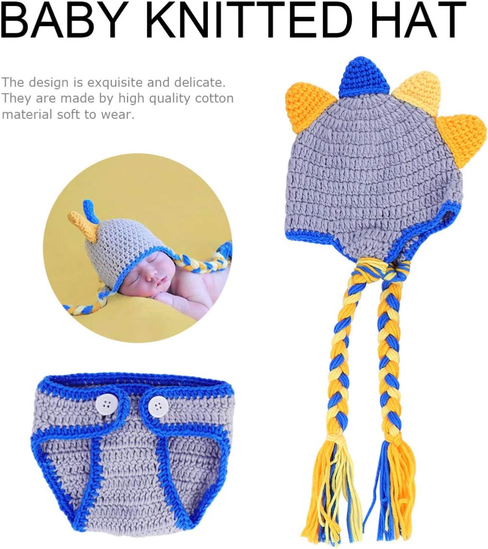 SHERCHPRY 2 Sets Baby Hundred Days Photo Props Knitwear Set