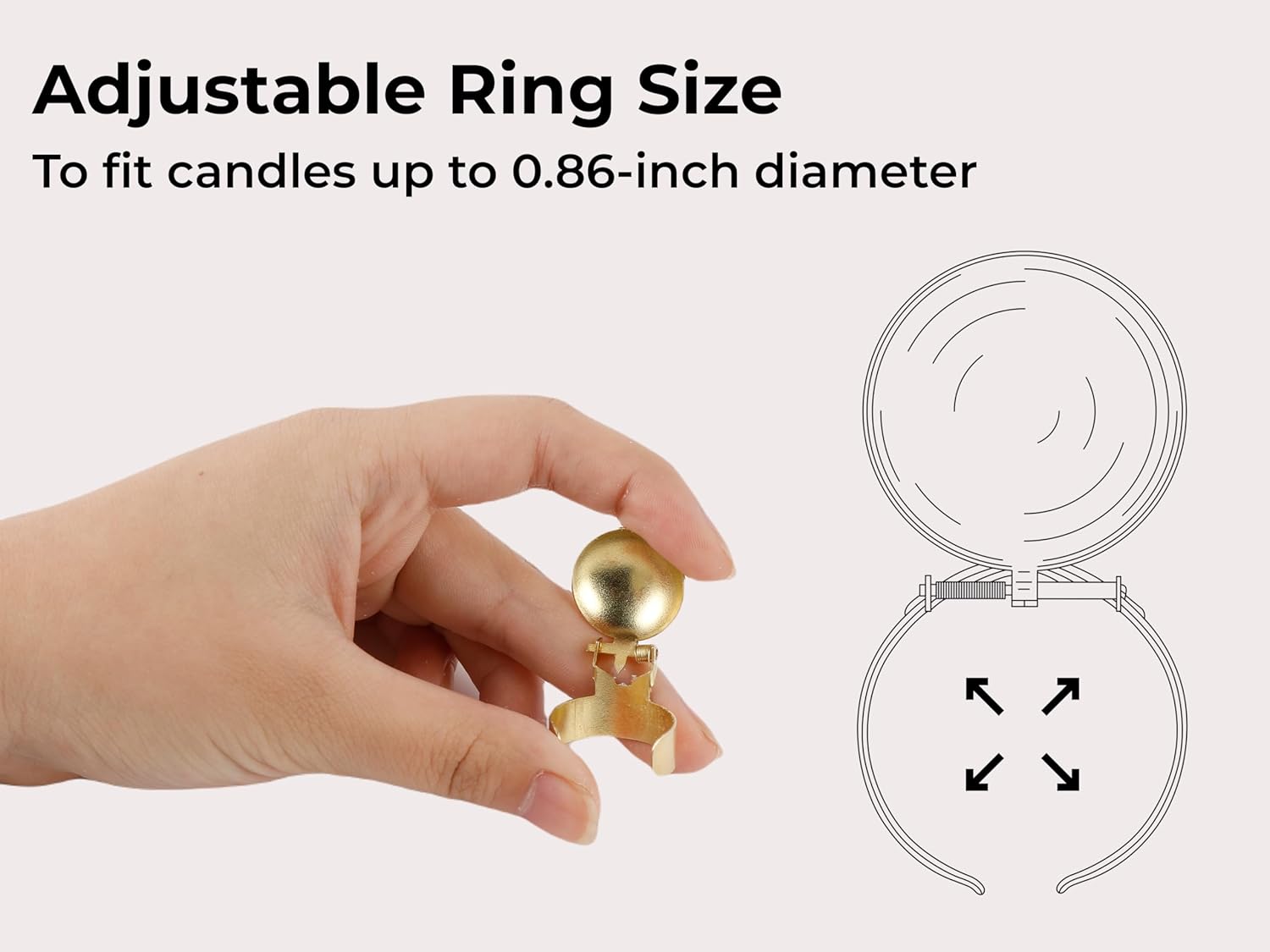 OLEEK 2Pcs Automatic Candle Snuffer Set