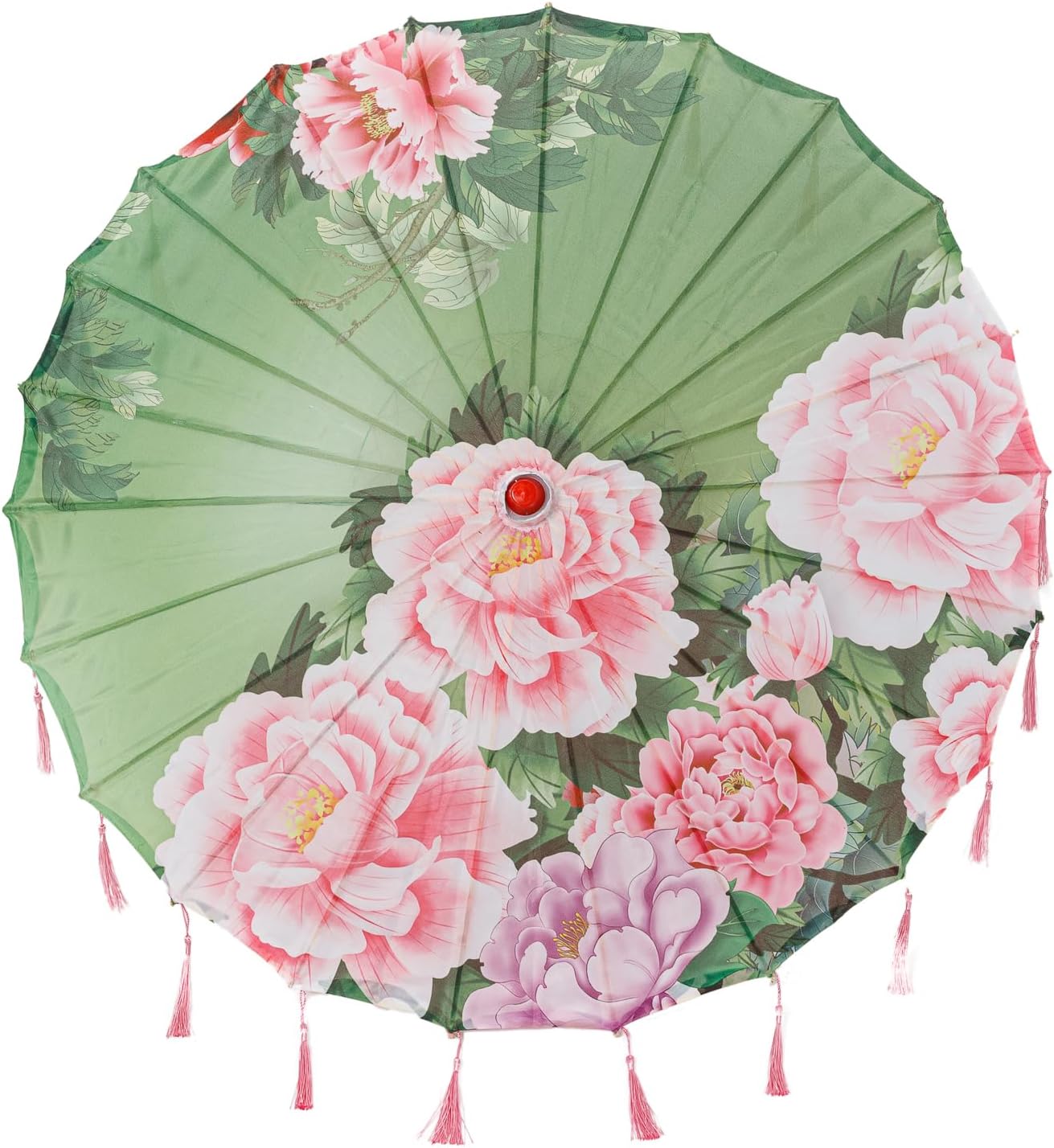 THY COLLECTIBLES 22 Silk Parasol with Tassels for Events