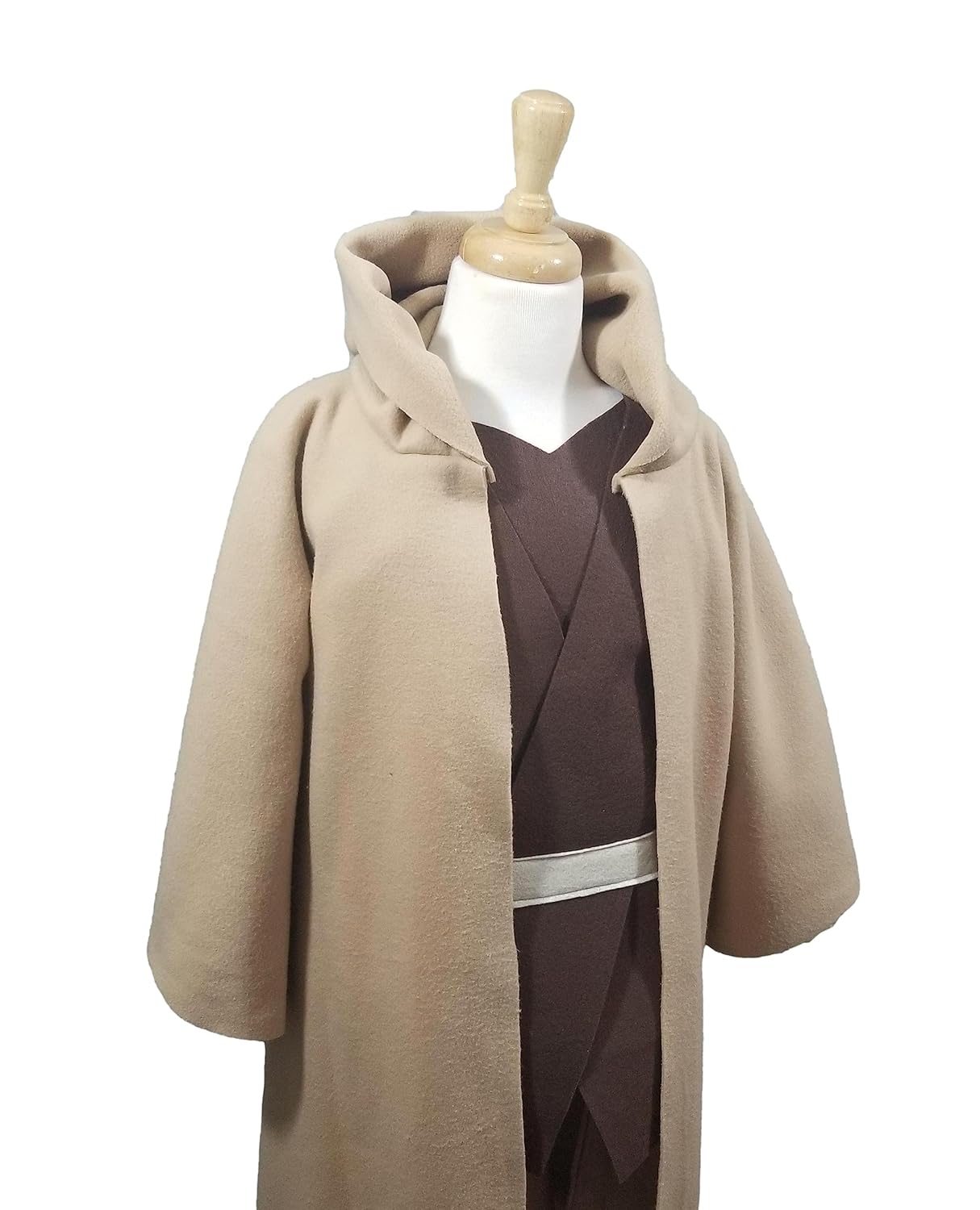 Deluxe Galaxy Wars Tan Hooded Robe Costume for Kids and Adults