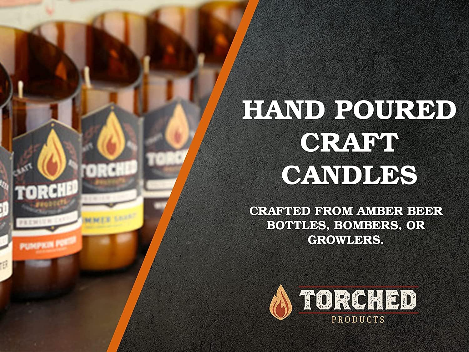 Torched Beer Scented Candles - Barrel-Aged Brown Ale 11 oz