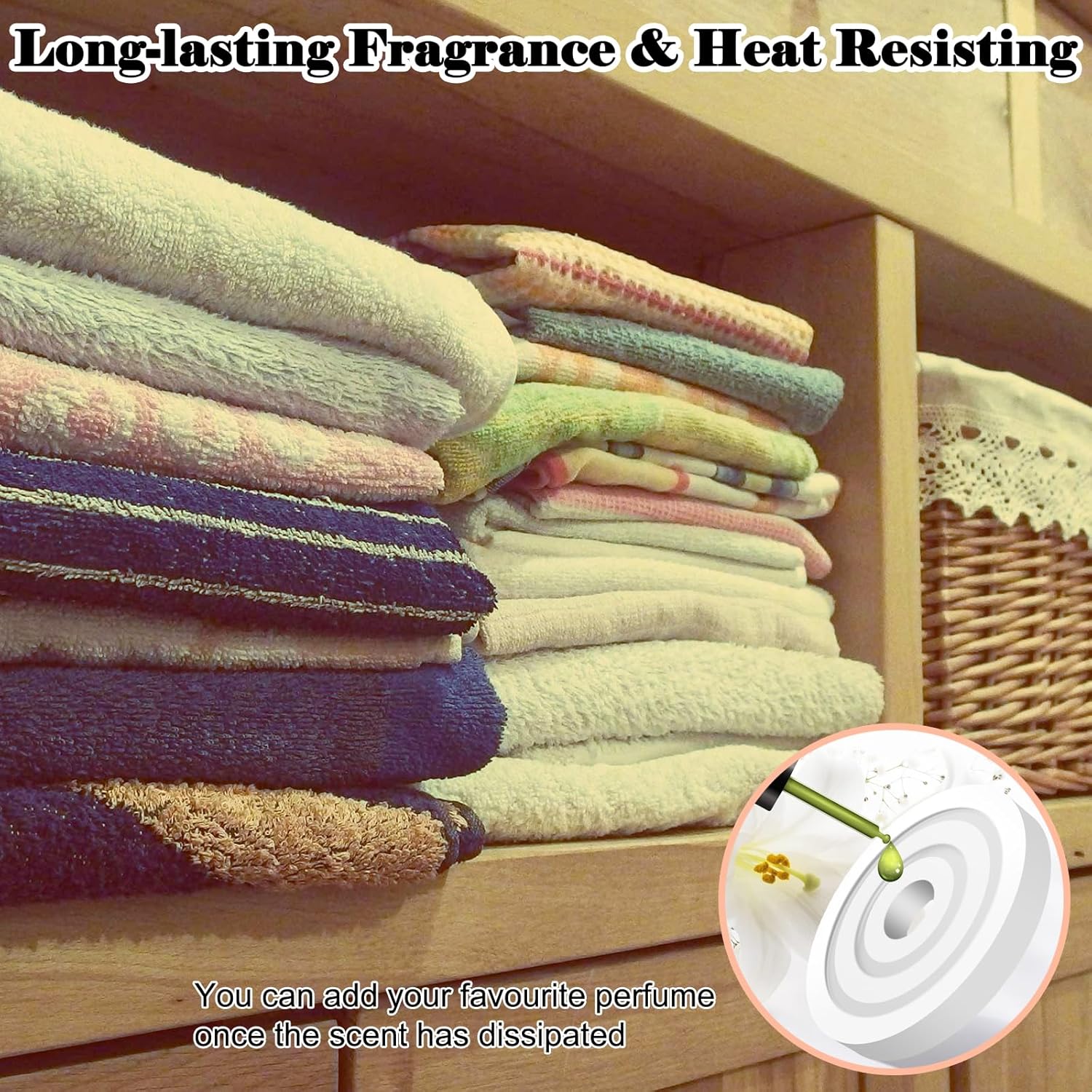 CYGCL 12 Pack Lavender Scented Towel Warmers Discs
