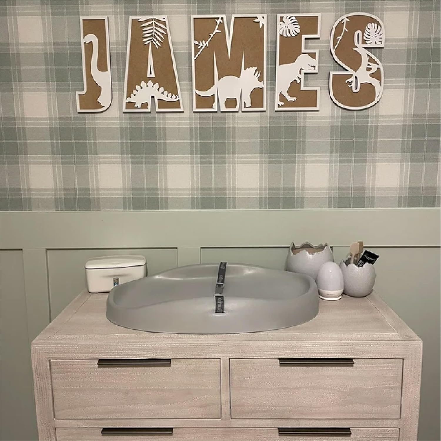 Personalized Wooden Name Sign for Baby Room Decor 1