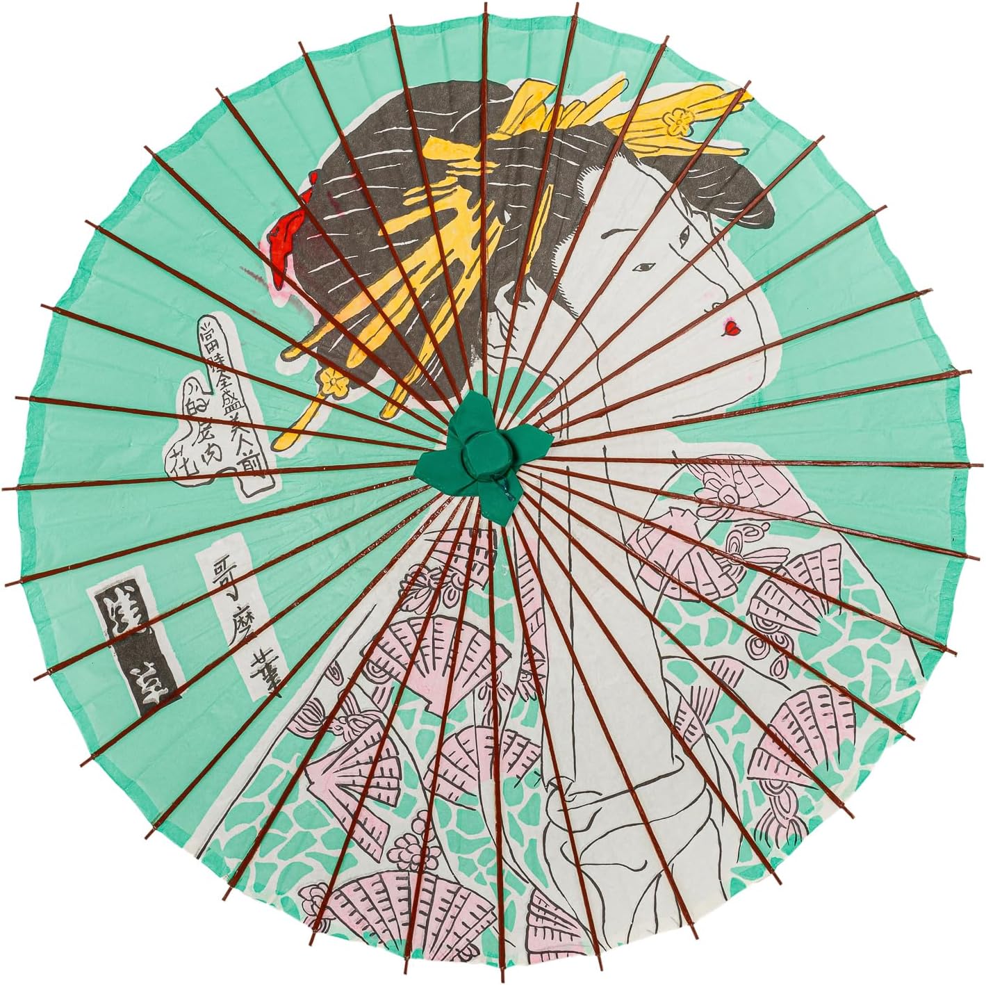 THY COLLECTIBLES 43 Paper Parasol with Geisha Print 1