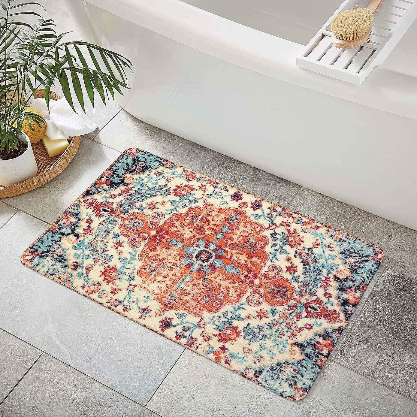 Lahome Bohemian Floral Medallion Area Rug