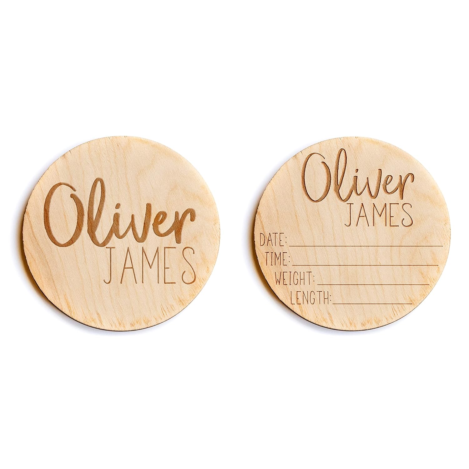 Double Sided Newborn Announcement Sign - Personalized Baby Name Sign