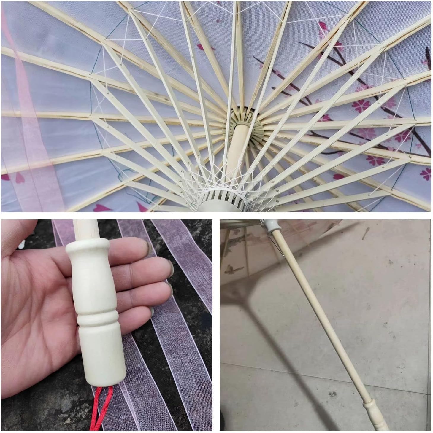 32 Bestage Handmade Oiled Silk Bamboo Umbrella