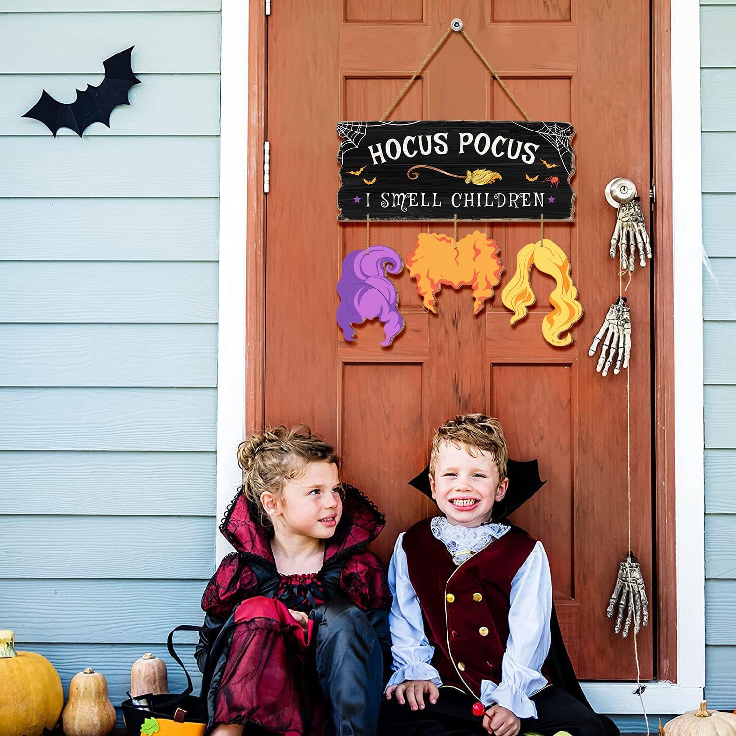 Hocus Pocus I Smell Children Wooden Door Sign