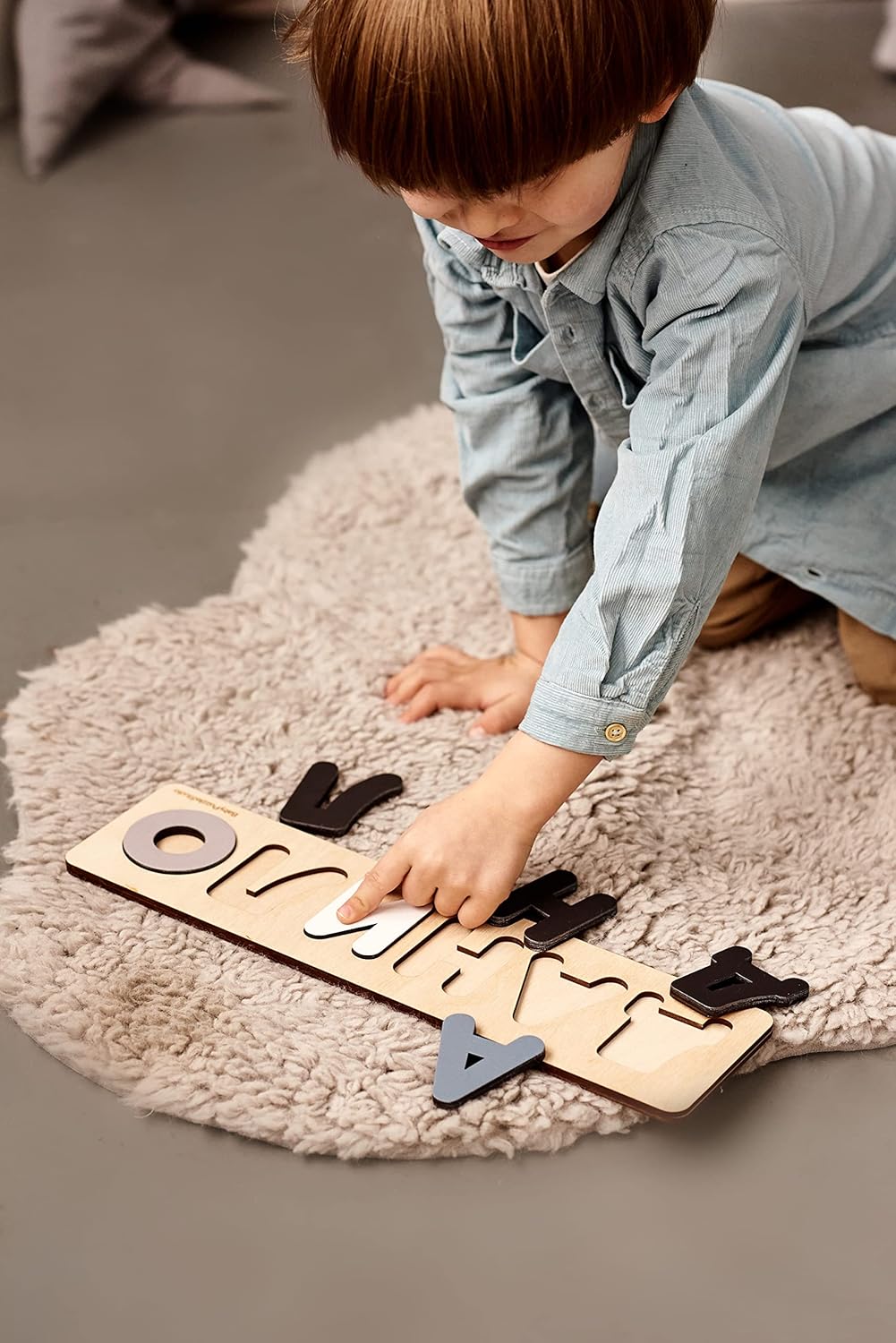 Pabawa Personalized Name Wood Puzzle Baby Gift 1