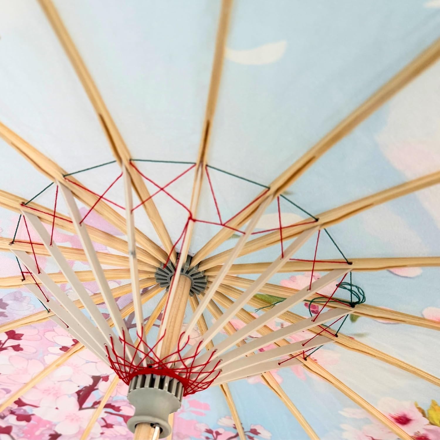 THY COLLECTIBLES 33 Silk Parasol Umbrella with Tassels
