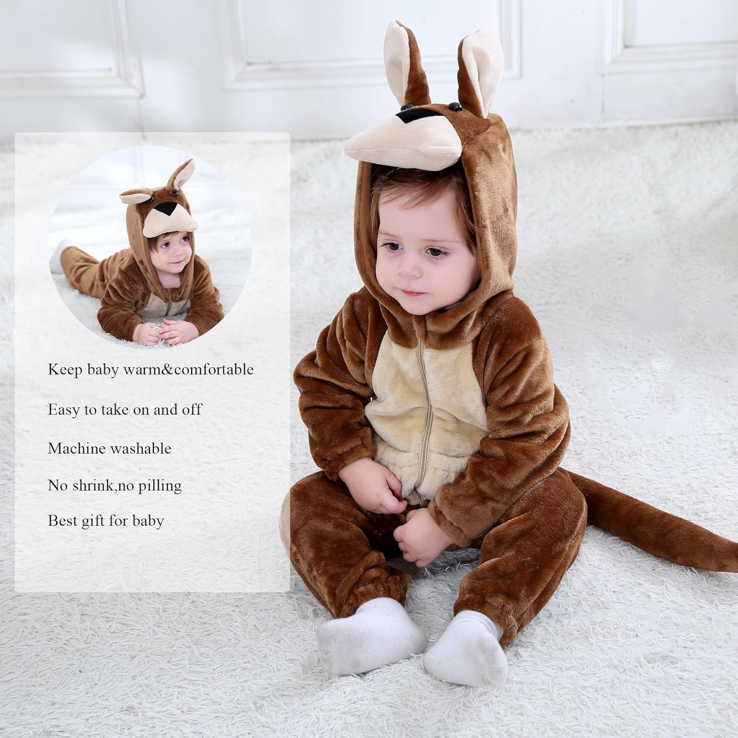 TONWHAR Baby Animal Costume Romper for Boys Girls