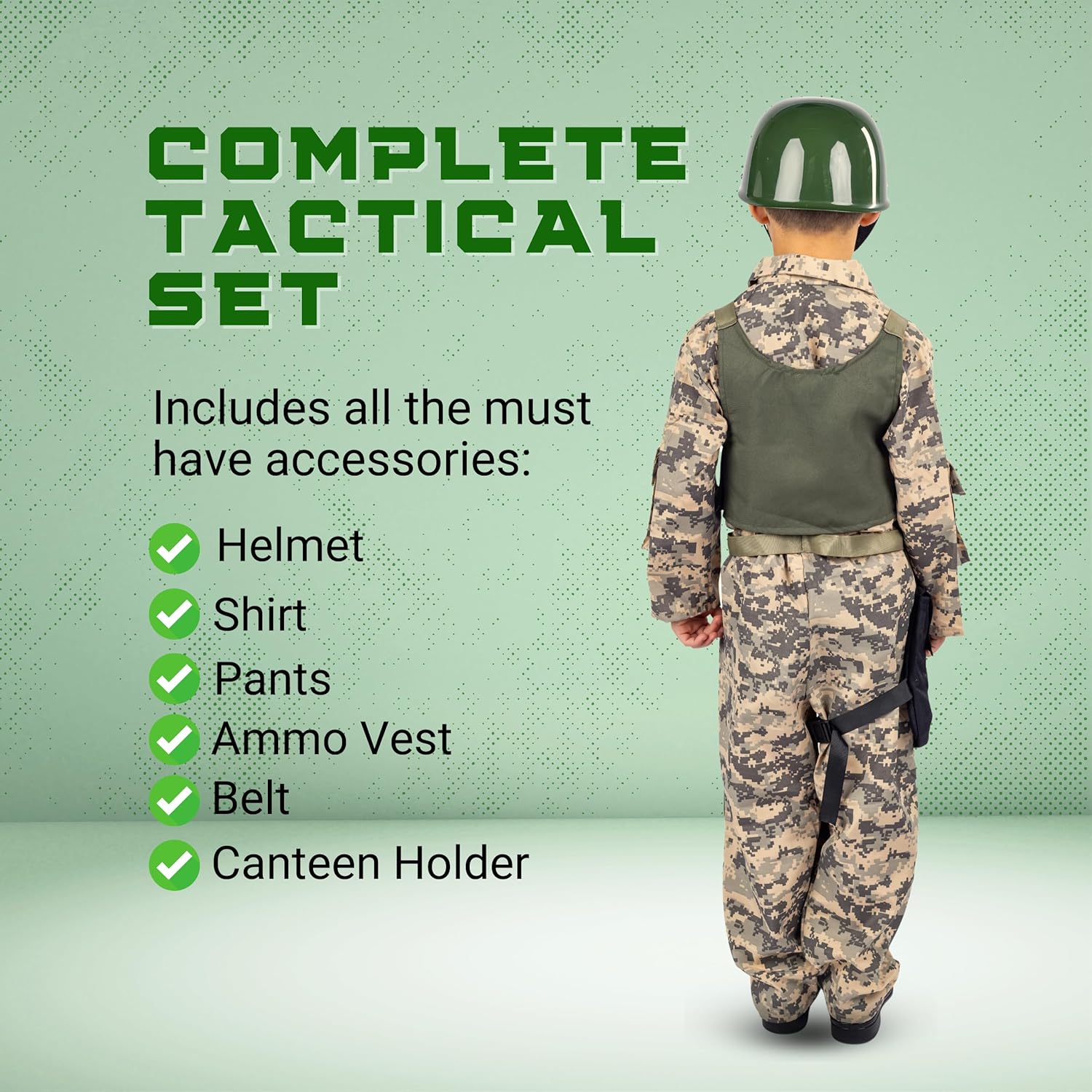 Dress Up America Army Costume for Boys Military Special Forces Set