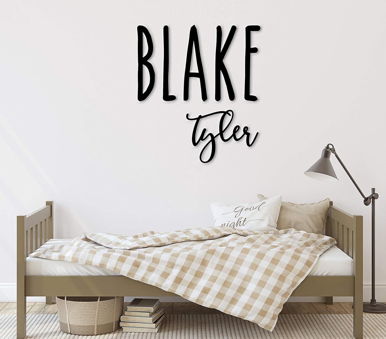 Custom Name Sign - Personalized Wood Decor with Childs Writing Font