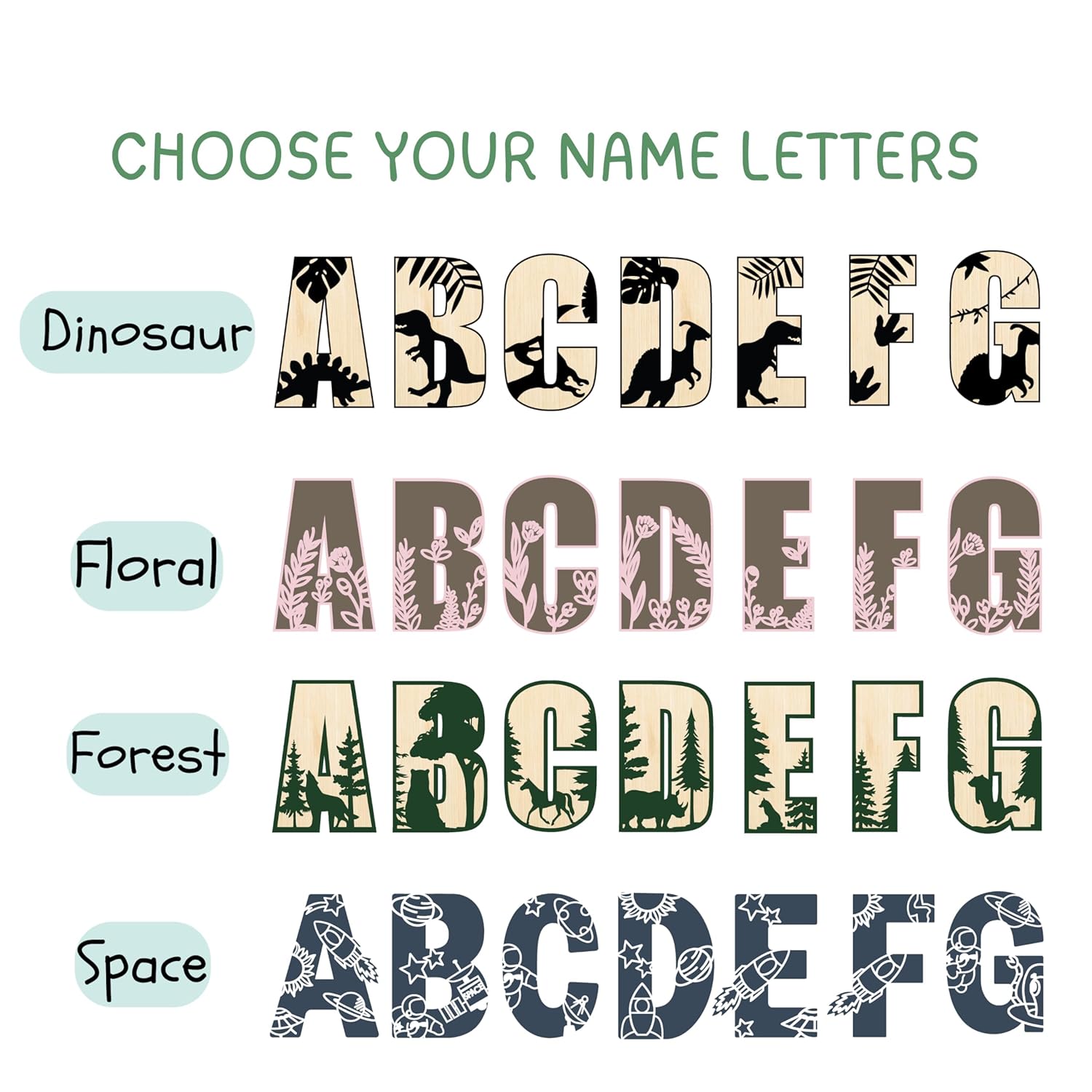 Personalized Wooden Name Sign for Baby Room Decor 1