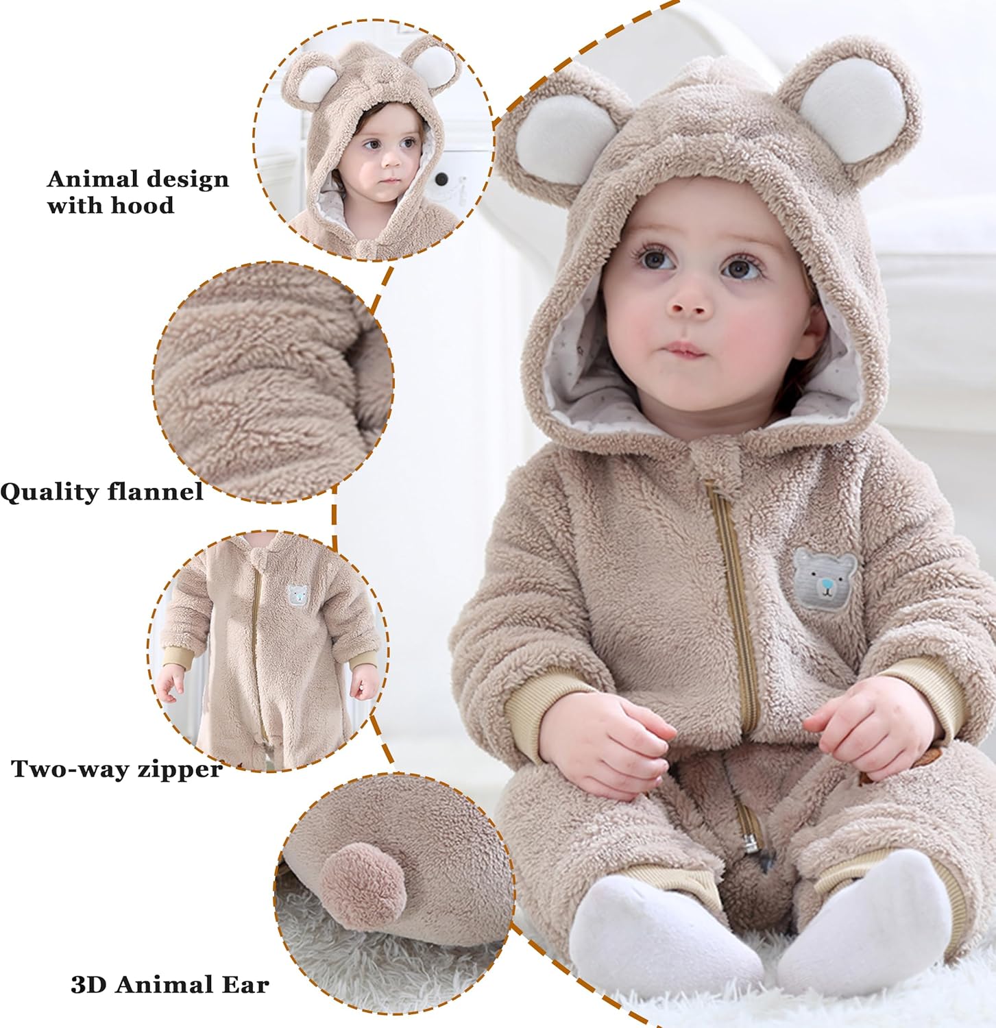 TONWHAR Baby Animal Costume One-Piece Romper Jumpsuit