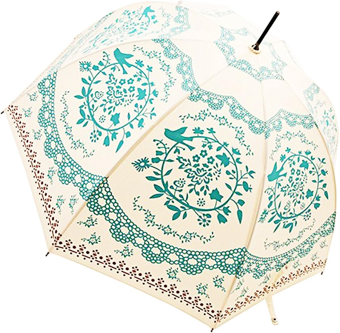Kung Fu Smith Bubble Windproof Umbrella with Flower Totem Print