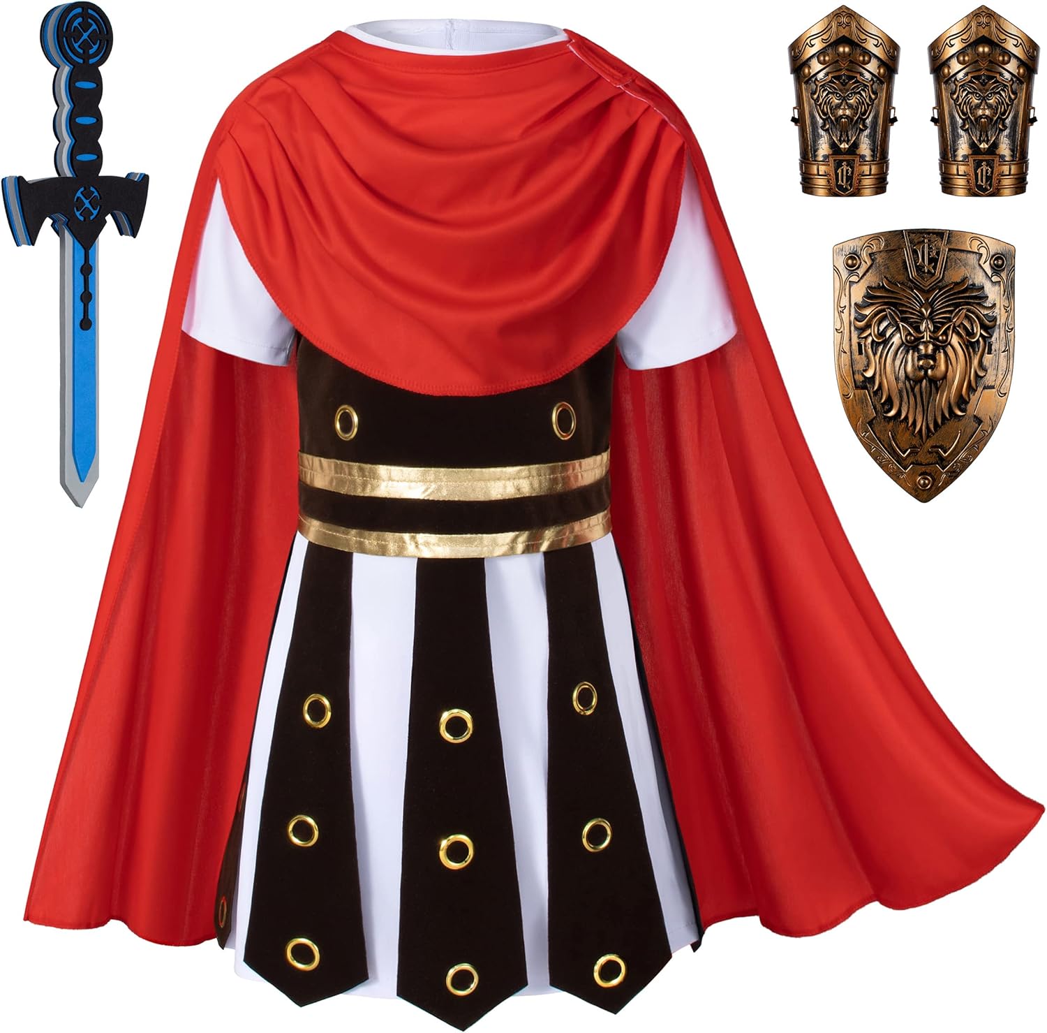 Elibelle Child Medieval Knight Costume with Sword and Shield