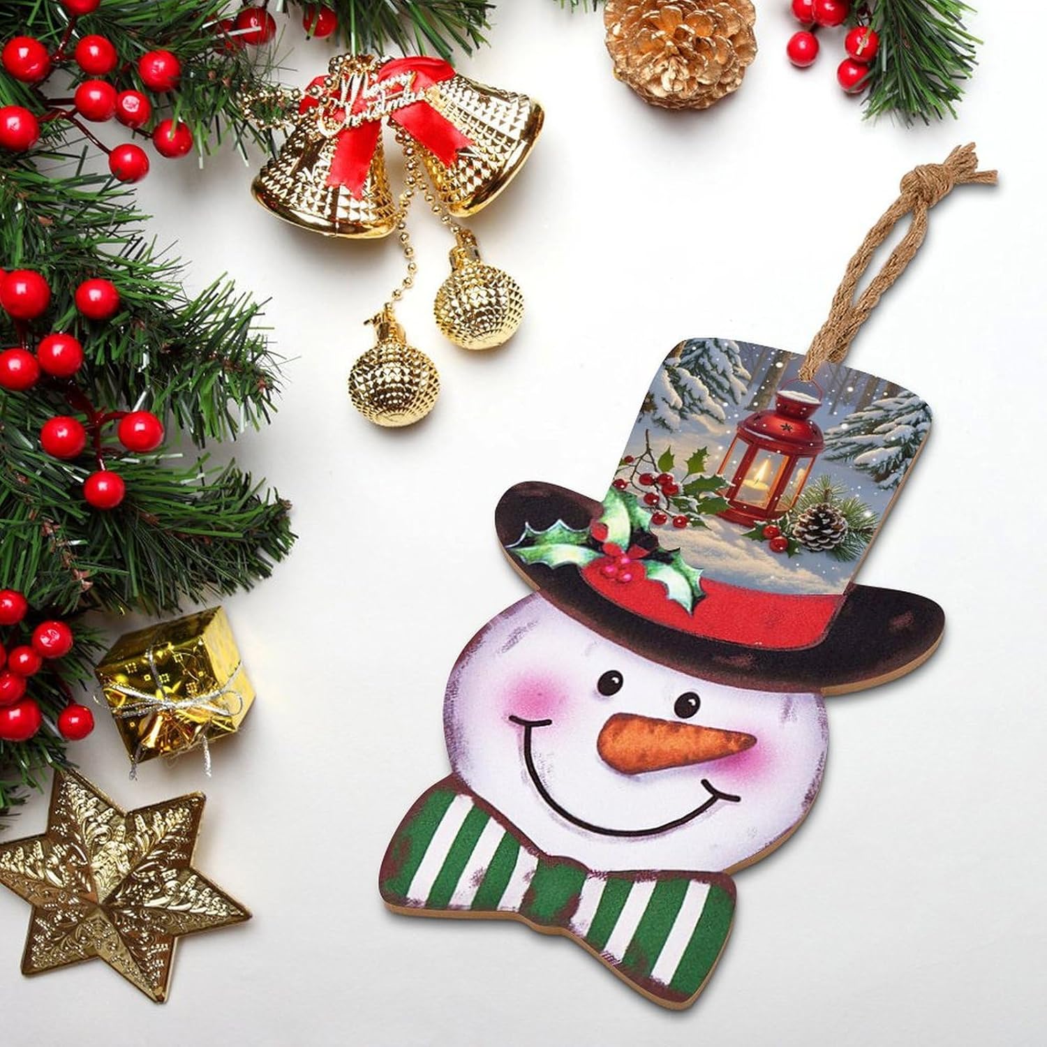 Snowman Wooden Christmas Sign Holiday Decor