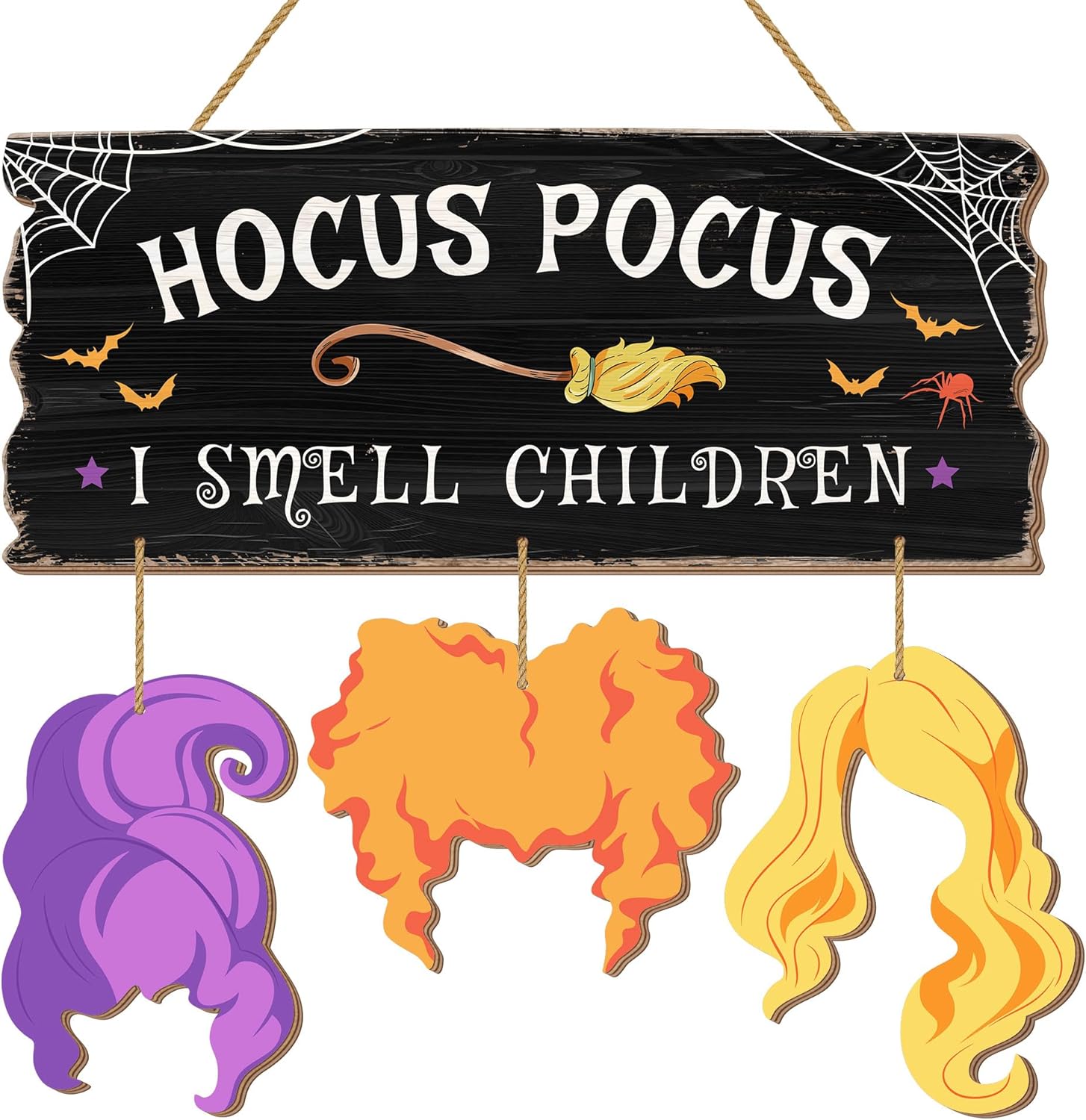Hocus Pocus I Smell Children Wooden Door Sign