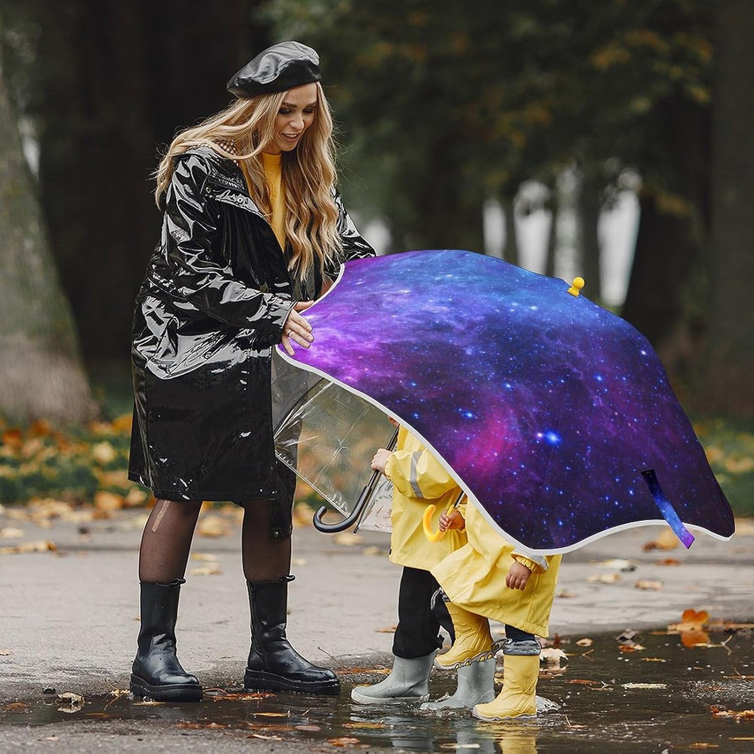 WELLINZER Pineapple Reflective Stick Umbrella for Kids