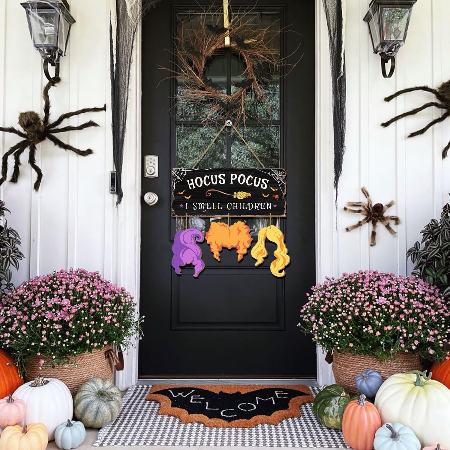 Hocus Pocus I Smell Children Wooden Door Sign