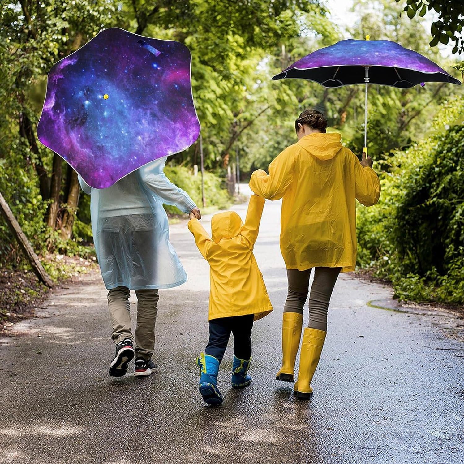 WELLINZER Pineapple Reflective Stick Umbrella for Kids