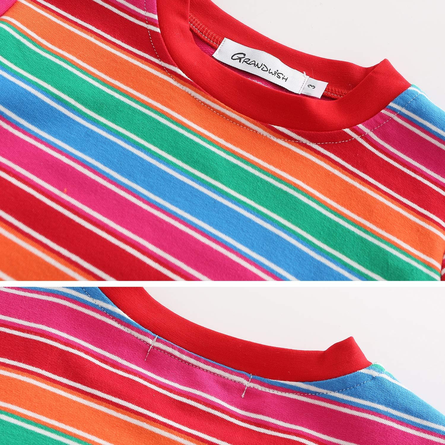 GRANDWISH Striped T-Shirt for Kids 2-14 Years