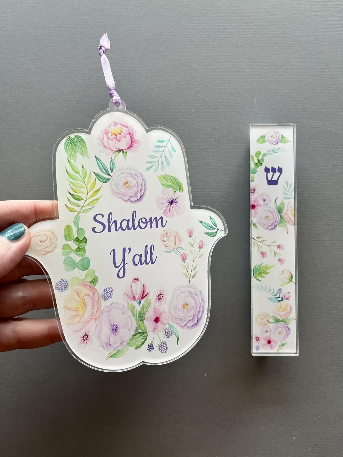 Lea Joelle Hamsa and Mezuzah Gift Set