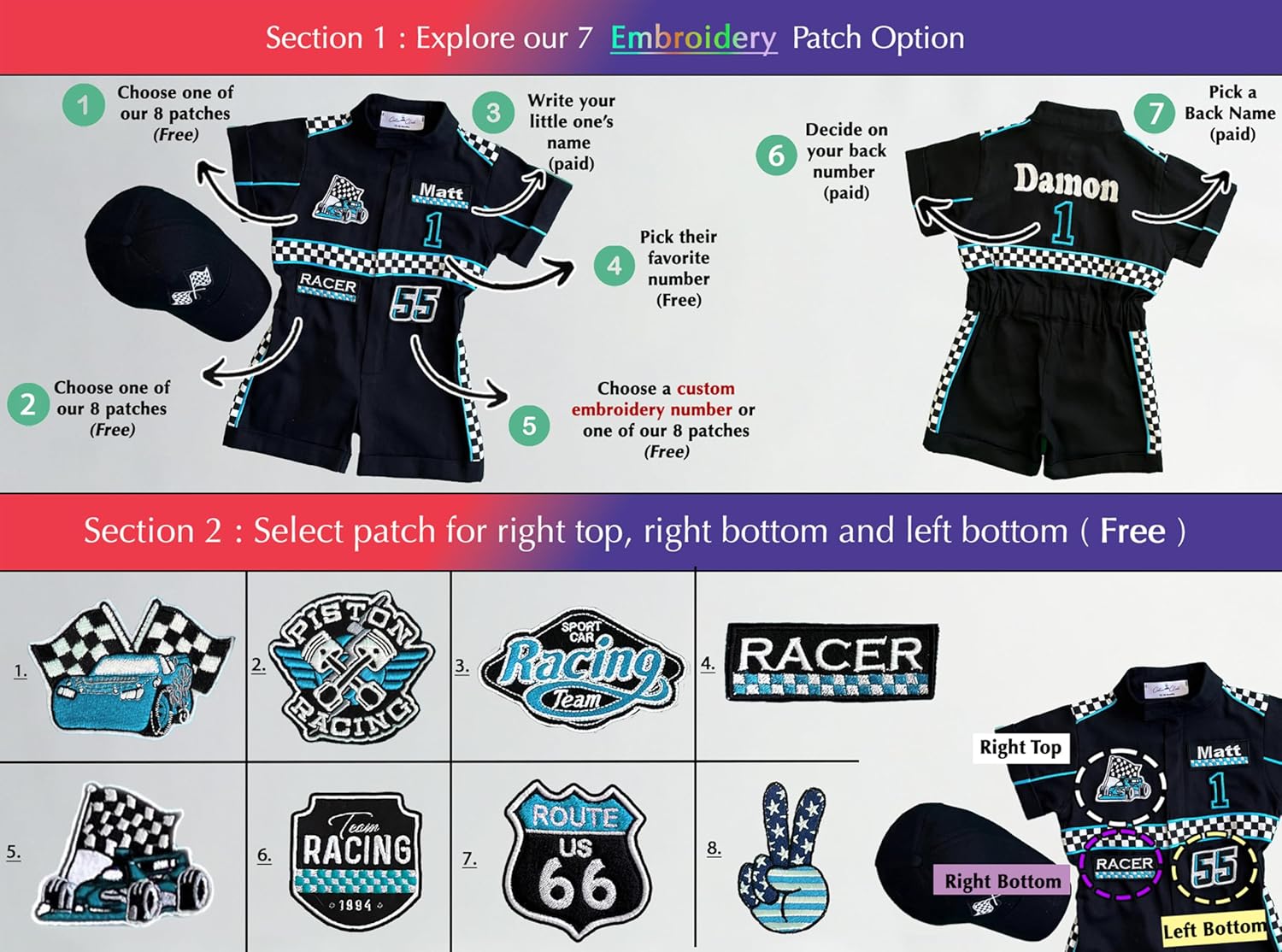 Handmade Race Car Driver Costume for Toddlers - 12-18 Months 1