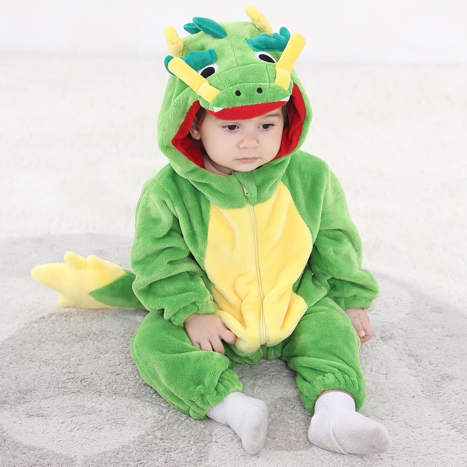 TONWHAR Baby Animal Costume Hooded Romper Jumpsuit