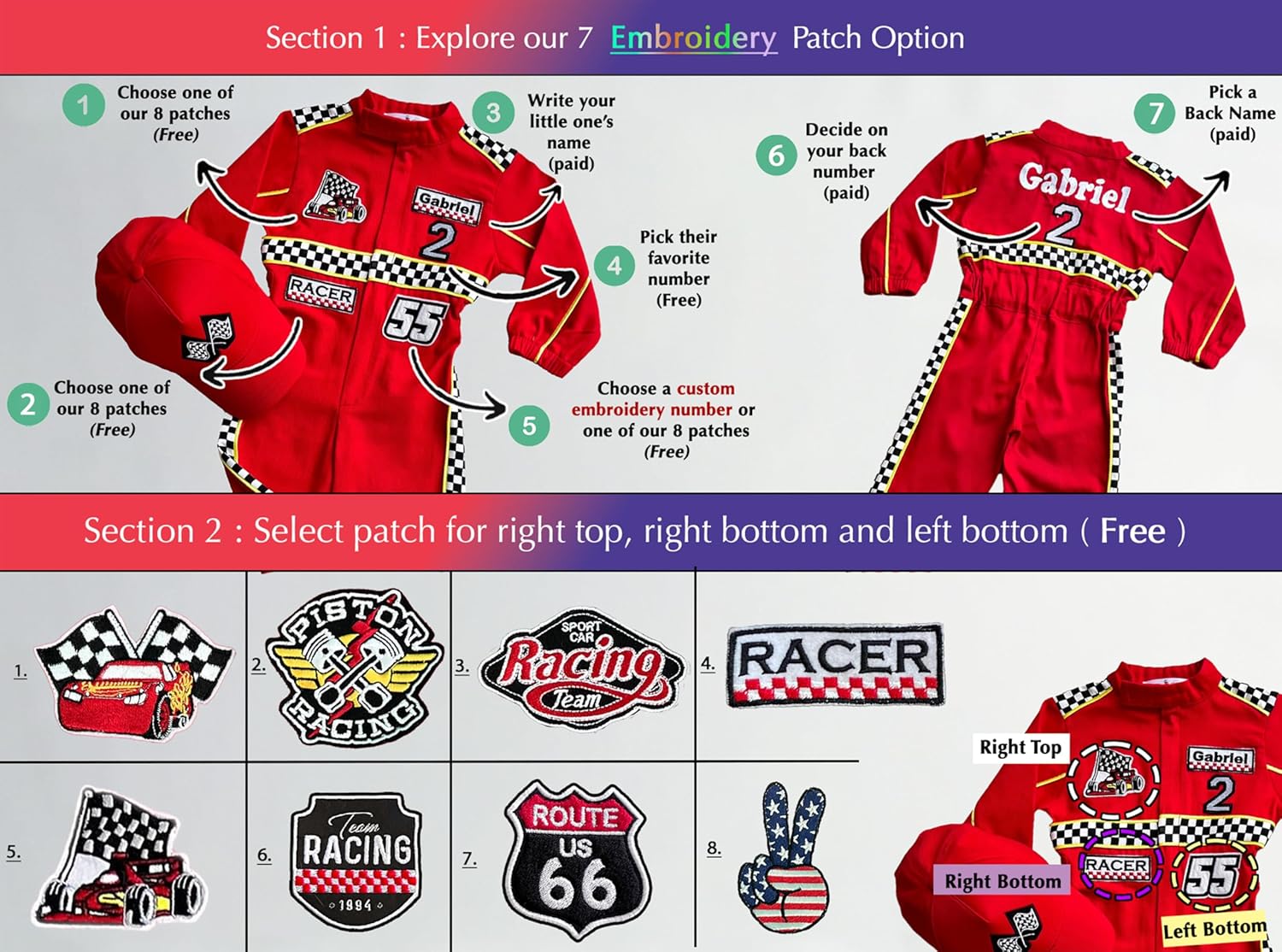 Handmade Race Car Driver Costume for Toddlers 2T