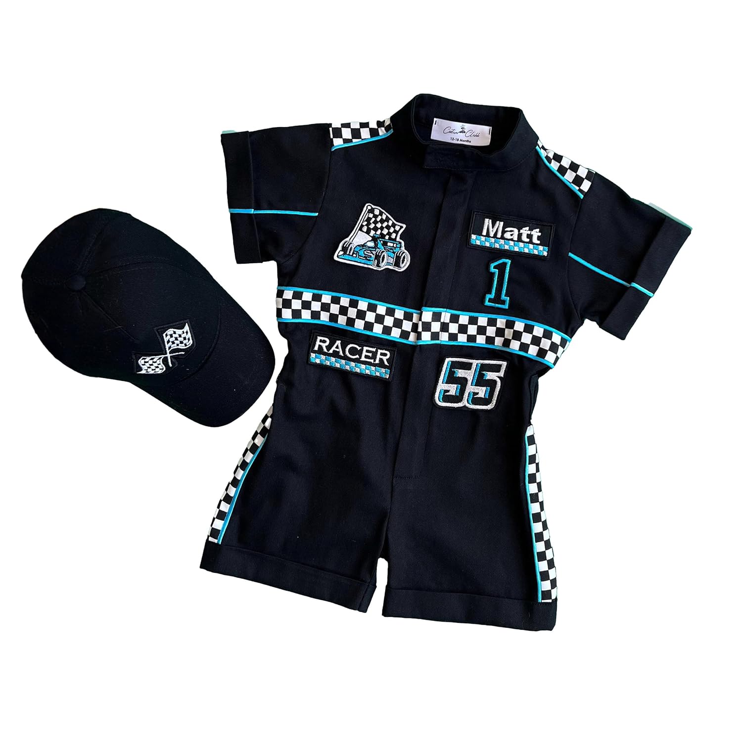 Handmade Race Car Driver Costume for Toddlers - 12-18 Months 1