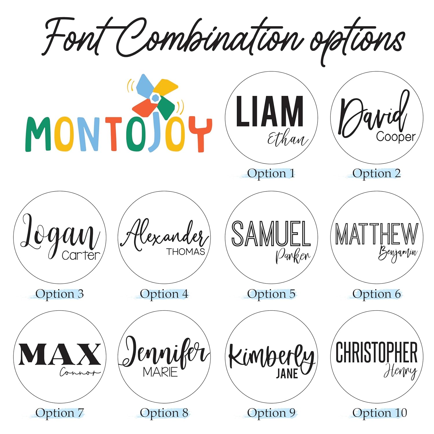 Custom Round Name Sign Personalized Wooden Wall Art for Baby Room