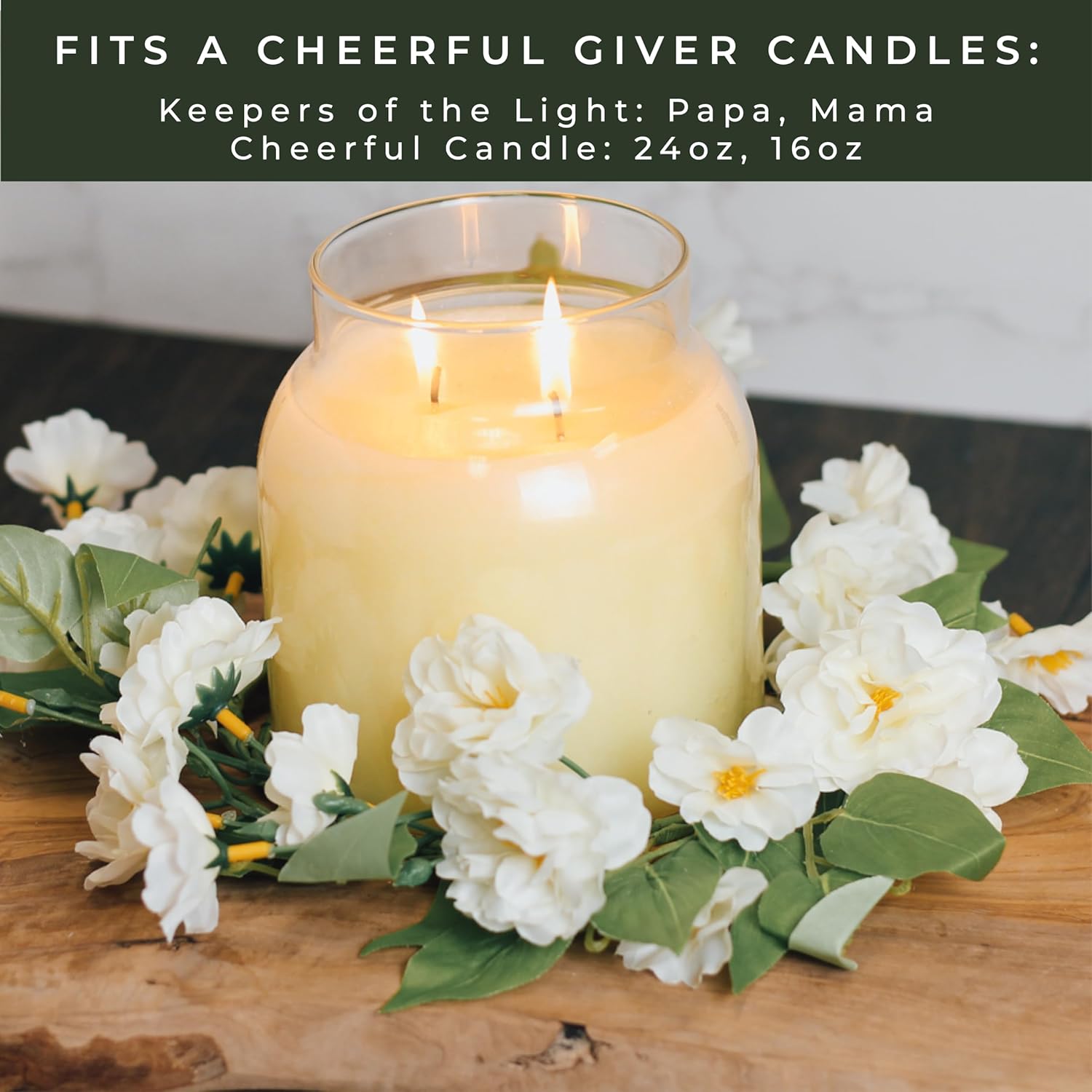 A Cheerful Giver Candle Ring Spring Flowers Design
