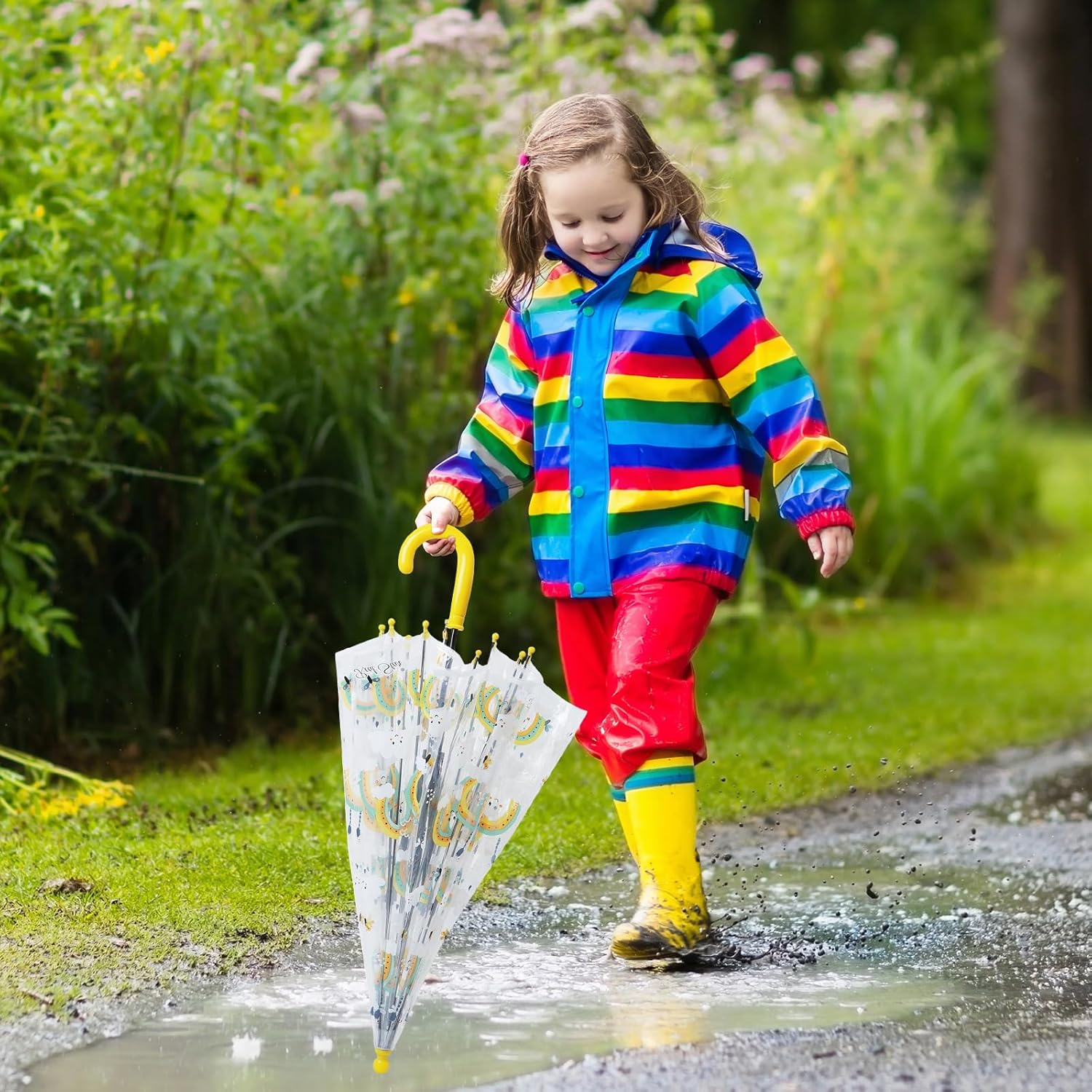 Clear Bubble Umbrella for Kids - Safe and Fun