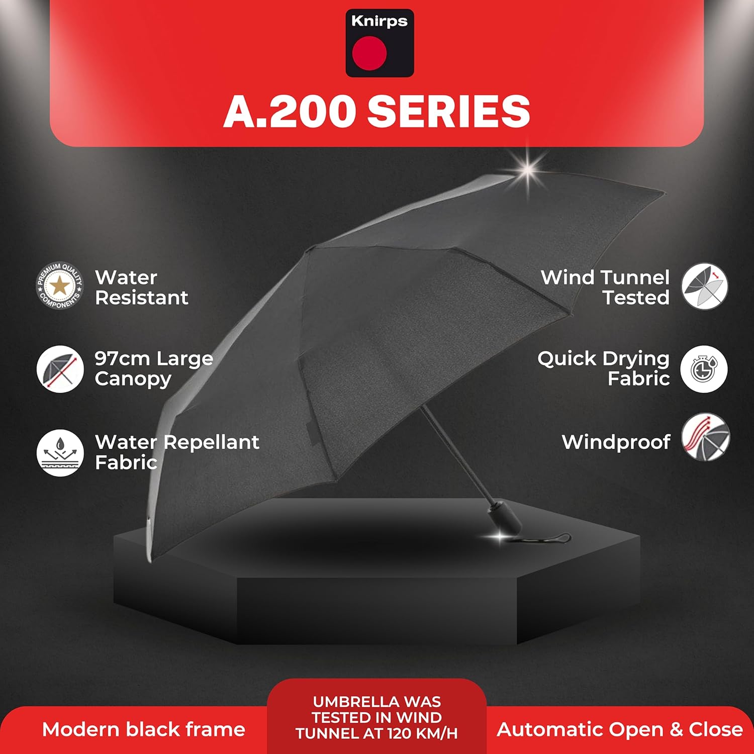 Knirps A200 Medium Duomatic Automatic Umbrella