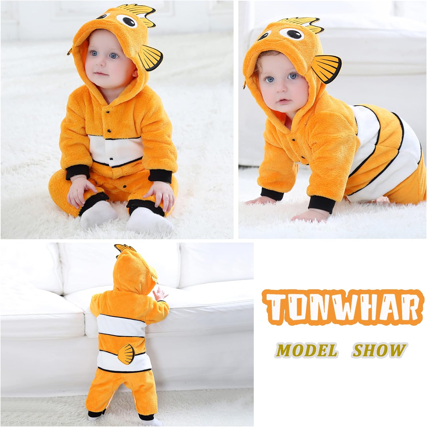 TONWHAR Baby Animal Costume Romper for Kids