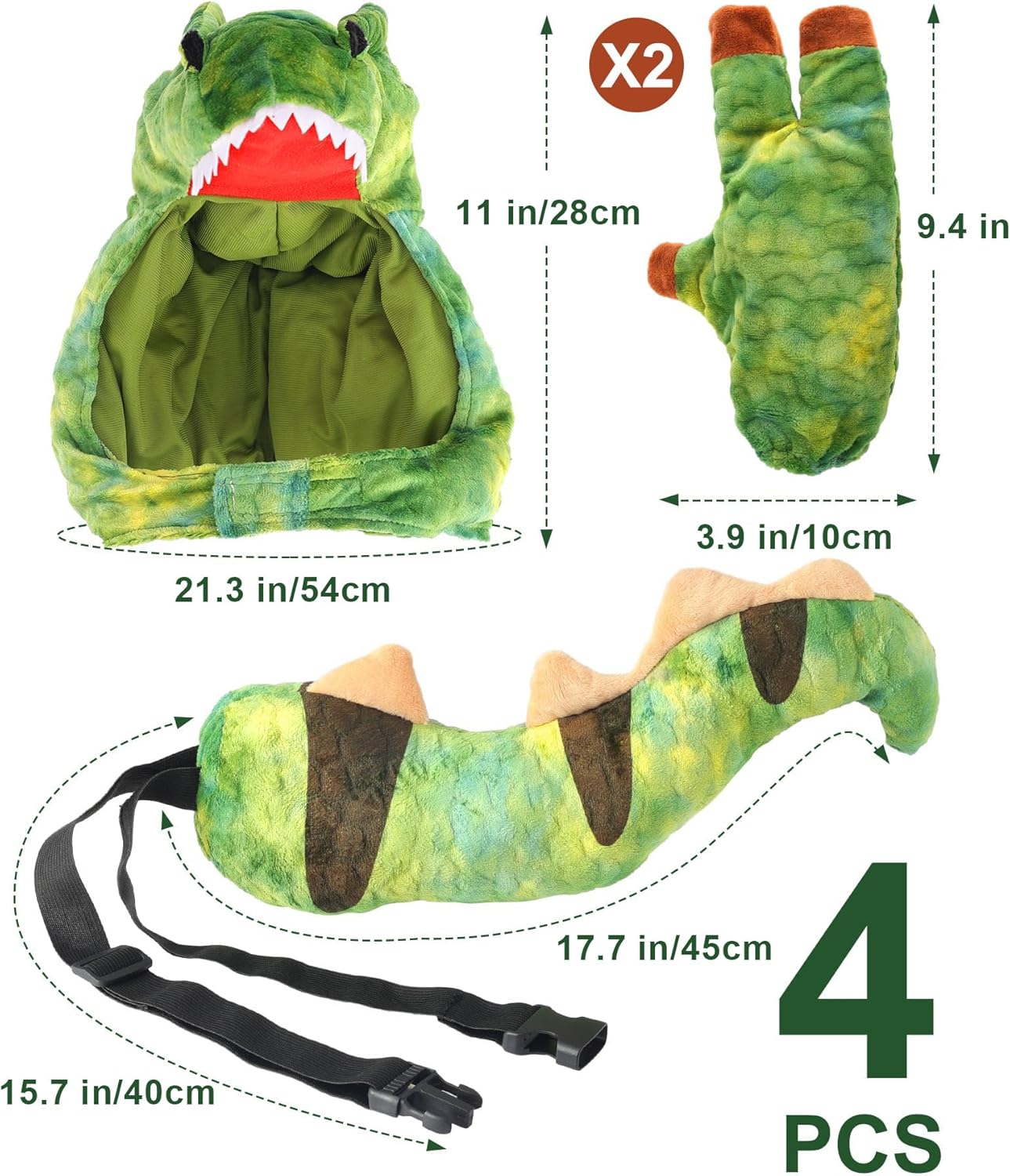 Roicaholy Dinosaur Costume Set for Kids