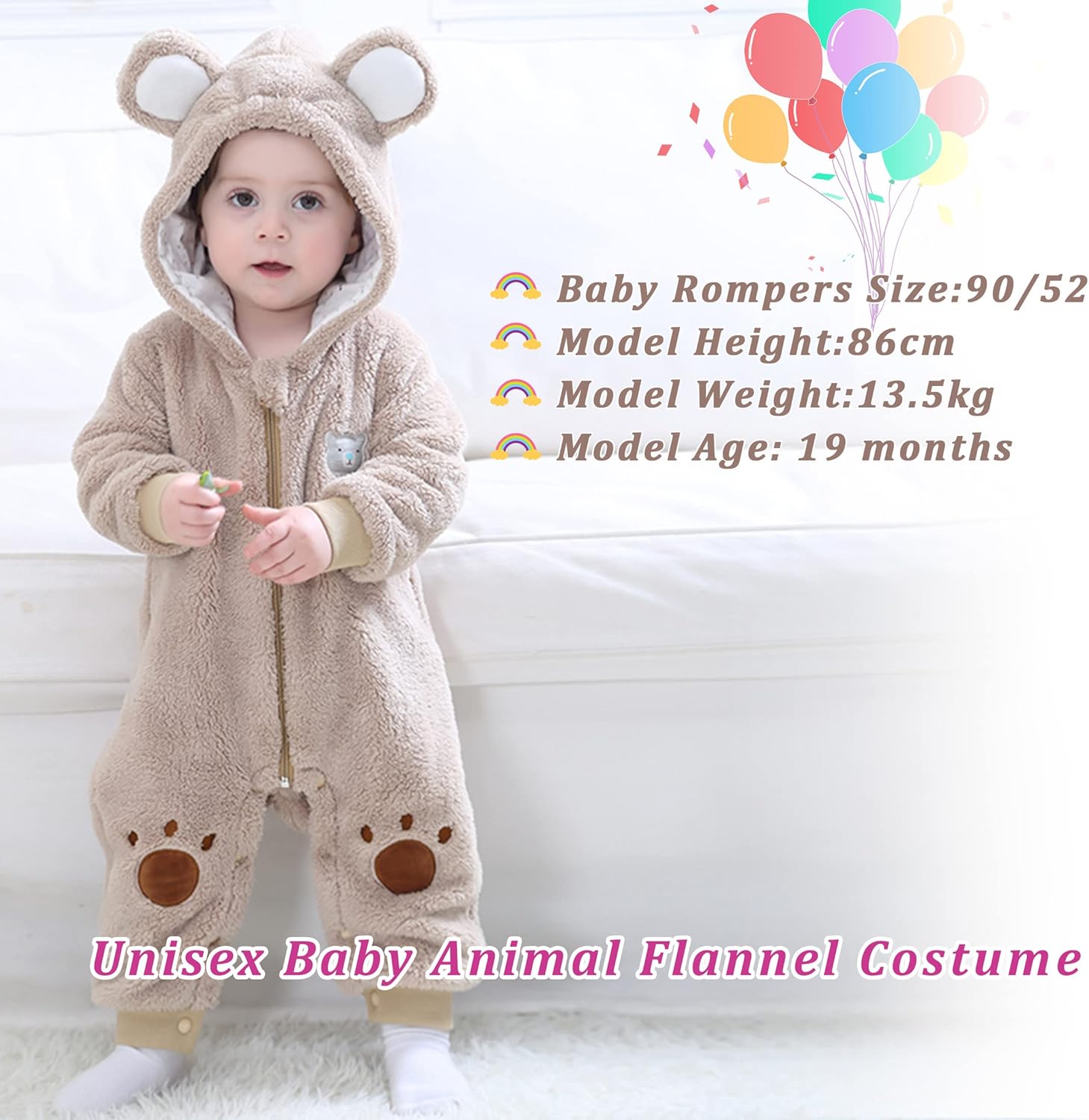 TONWHAR Baby Animal Costume One-Piece Romper Jumpsuit