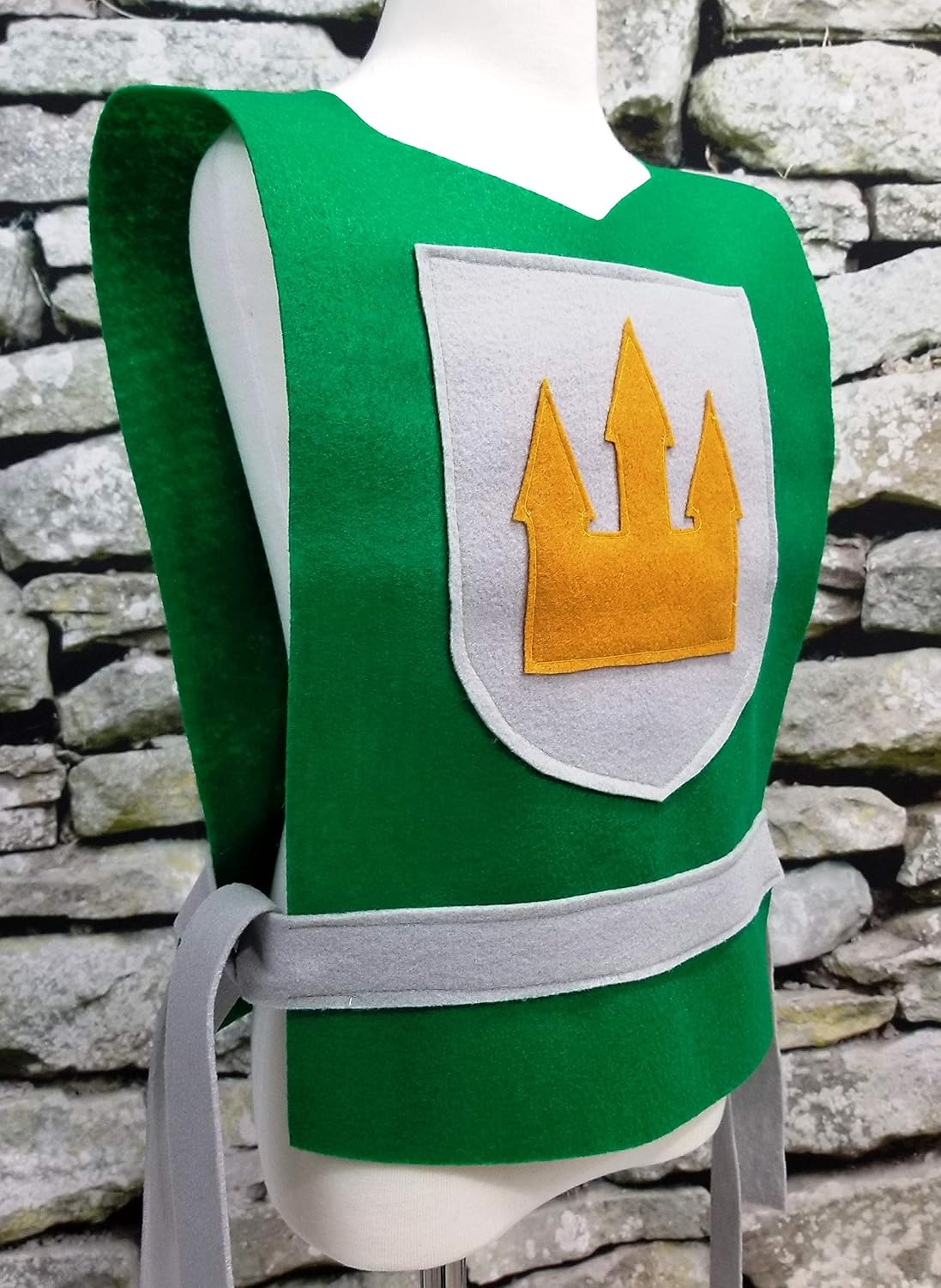 Medieval Knight Green Tunic for Boys - Baby to Adult Sizes