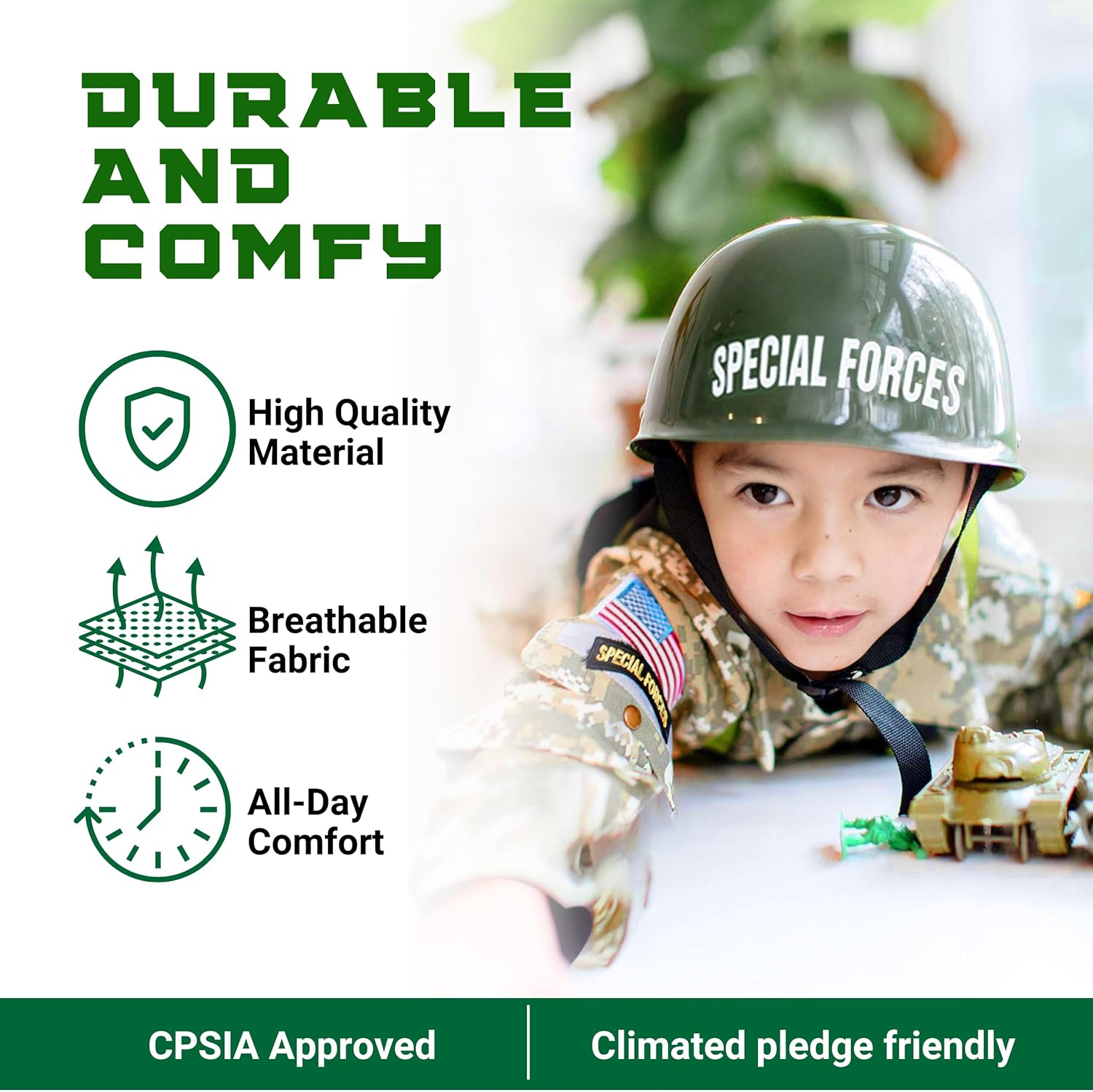 Dress Up America Army Costume for Boys Military Special Forces Set