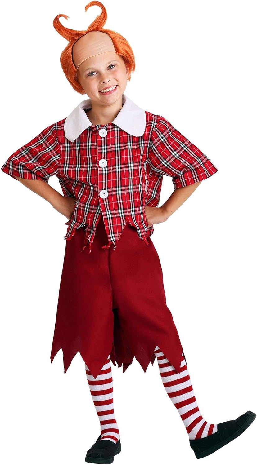 Red Munchkin Costume for Kids Lollipop Guild Member Halloween Outfit