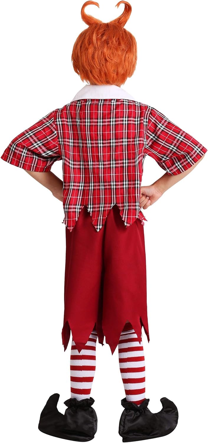 Red Munchkin Costume for Kids Lollipop Guild Member Halloween Outfit