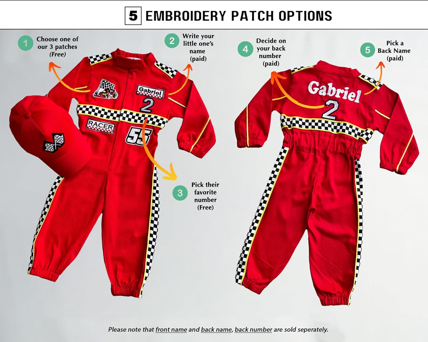 Handmade Race Car Driver Costume for Toddlers 2T